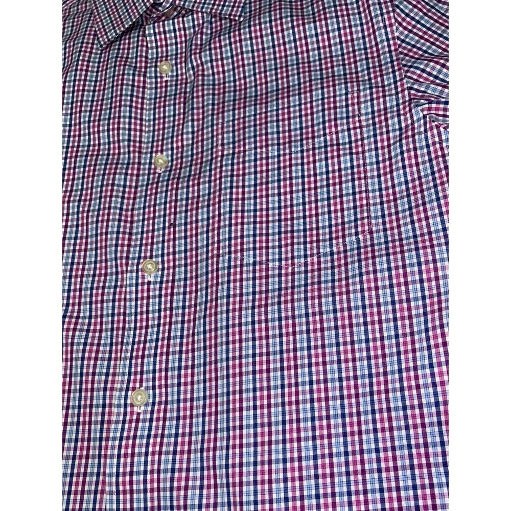 Banana Republic Shirt Size Mens Small Purple Plaid Button Down Classic Fit.